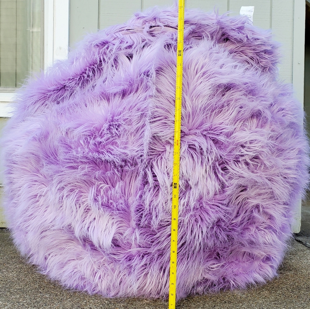 NEW Pottery Barn Teen Himalayan Faux Fur Bean Bag - Picture 7 of 7